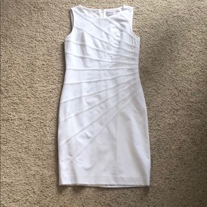 Solid White Sleeveless Calvin Klein Dress Size 4